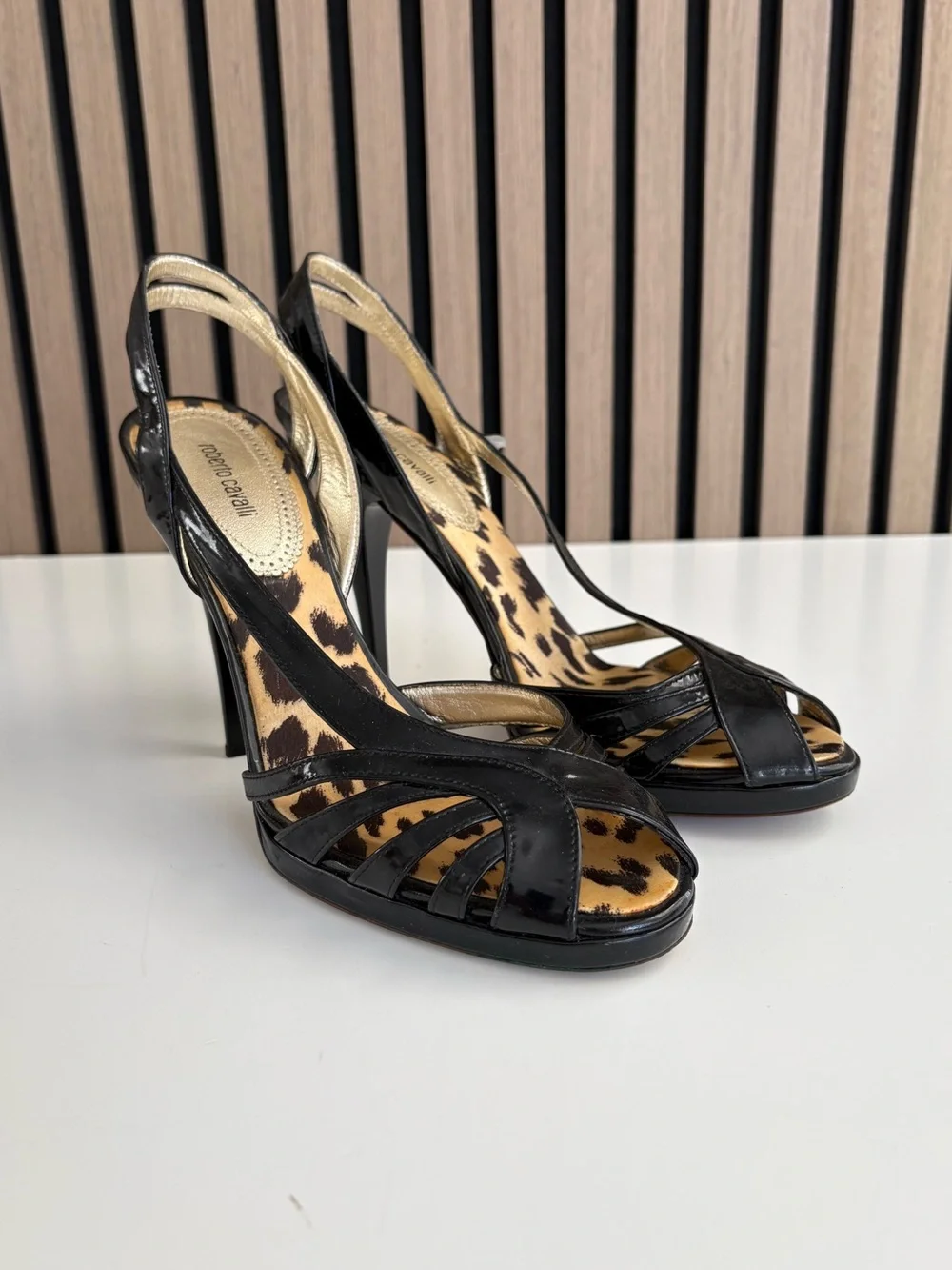 Auth ROBERTO CAVALLI Patent Leather Heels